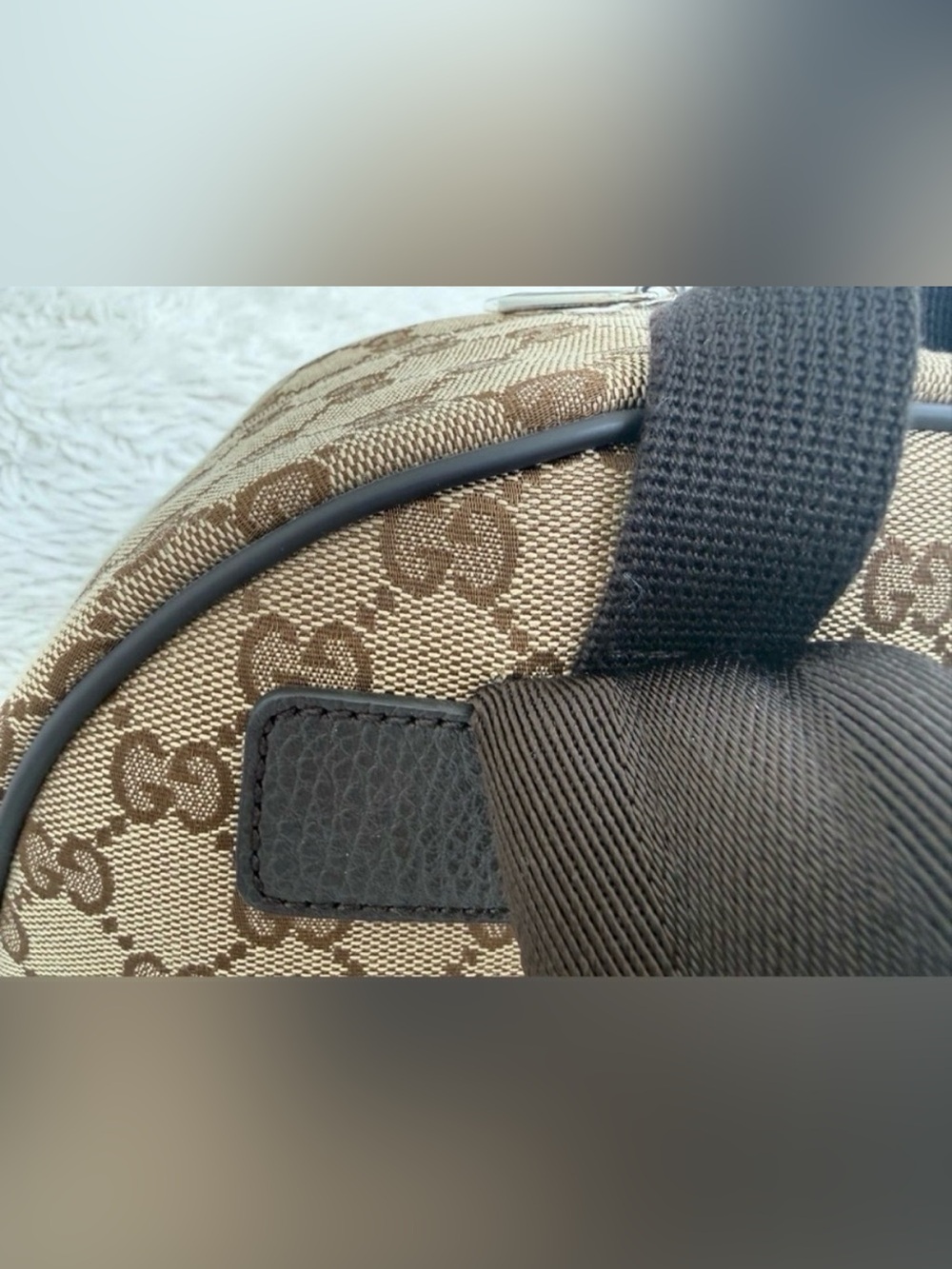 Gucci GG Canvas Backpack Beige Supreme Large 449906 Unused - Picture 12 of 15